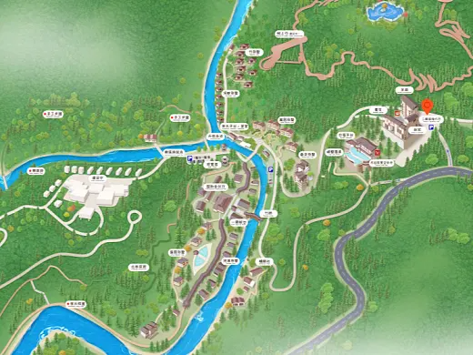 叉河镇结合景区手绘地图智慧导览和720全景技术，可以让景区更加“动”起来，为游客提供更加身临其境的导览体验。